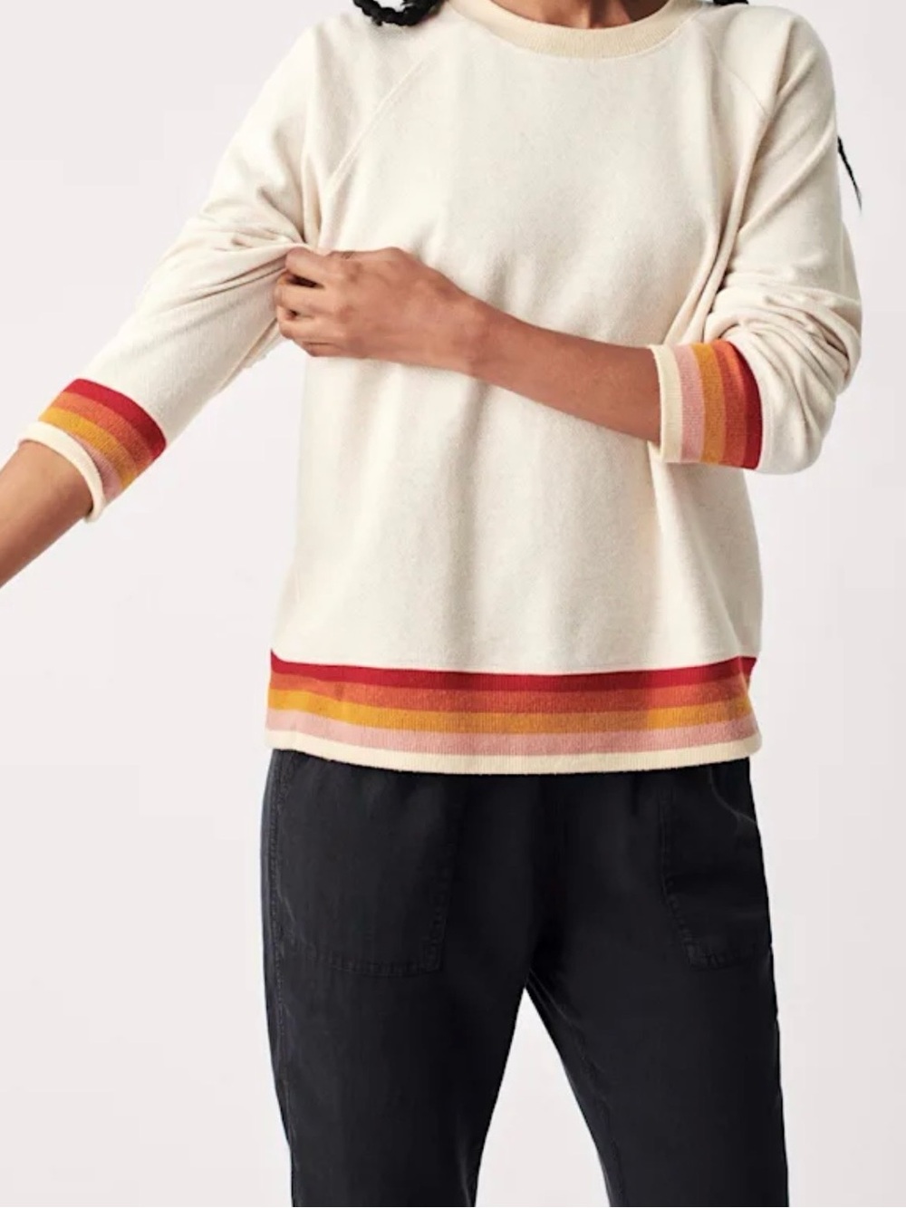 Faherty Crewneck Striped Sweater Sz S